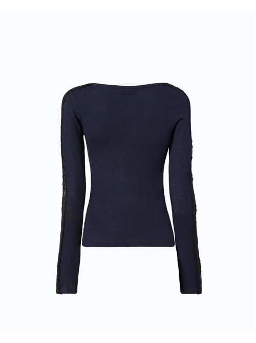 Cardigan in lana con inserti in pizzo PINKO | 107774A3O1/G03
